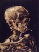 Vincent Van Gogh Skull of a Skeleton with Burning Cigarette oil on canvas